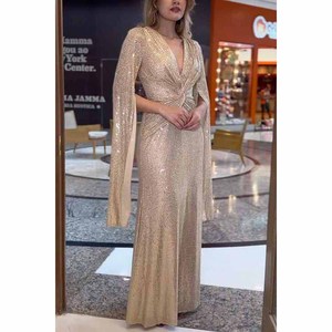 Vestido <span class=keywords><strong>de</strong></span> Noche Largo Elegante con Lentejuelas <span class=keywords><strong>para</strong></span> Mujer, Estilo Casual, <span class=keywords><strong>para</strong></span> Bodas, Venta al Por Mayor 2025 - Product Image 1