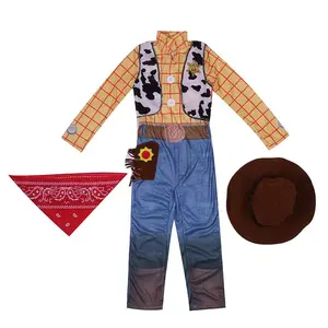 男孩伍迪角色扮演服装儿童玩具故事牛仔服装