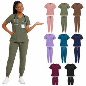 Uniformes Clínicos para Enfermeras, Conjuntos de Uniformes Médicos, Conjunto de Pantalones Deportivos Antibacterianos para Mujeres Cuidadoras, Uso Diario Médico - Product Image 4