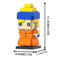 MOC7812 Fille avec une boucle d'oreille en perle 214 pièces Têtes carrées Personnage de film biographique Amour Blocs de construction DIY Jouets cadeaux pour enfants