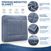 Couverture lestée personnalisée en polyester doux au toucher, à points uniformes, apaisante et sensorielle pour un sommeil profond, idéale pour la literie.