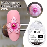 Gel de Sculpture 3D pour Ongles Métalliques - Formule Transparente Non Collante Effet Bonbon pour Extensions d'Ongles - Fournitures d'Art Privées