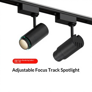 Projecteur sur rail en aluminium à spectre complet anti-éblouissement, protection oculaire, température de couleur 3000K-6000K, CRI 80-89, efficacité 530 Lm/W - Product Image 5