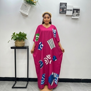 Robe longue décontractée pour femme, style ethnique africain, respirante, à manches courtes, imprimée, en polyester, <span class=keywords><strong>grande</strong></span> <span class=keywords><strong>taille</strong></span>, collection été 2025 - Product Image 5