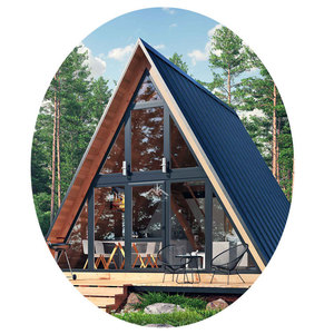 Casa de Madera Moderna, Villa Portátil para Exteriores, Cabaña para Uso en Resorts y Campamentos - Product Image 1