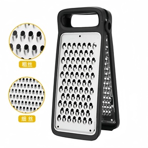 Multifunctional Double-Sided Stainless Steel Manual Sustainable <b>Vegetable</b> Grater Foldable 2-in-1 Dishwasher Safe Plastic Handle - Product Image 5
