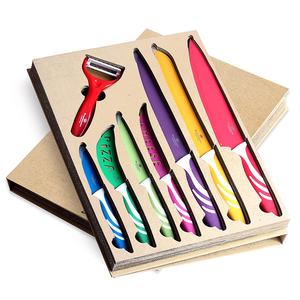 <span class=keywords><strong>Royalty</strong></span> <span class=keywords><strong>Line</strong></span> Logo personnalisé 8 pièces couteau de cuisine en acier inoxydable à revêtement antiadhésif dans une boîte cadeau - Product Image 1