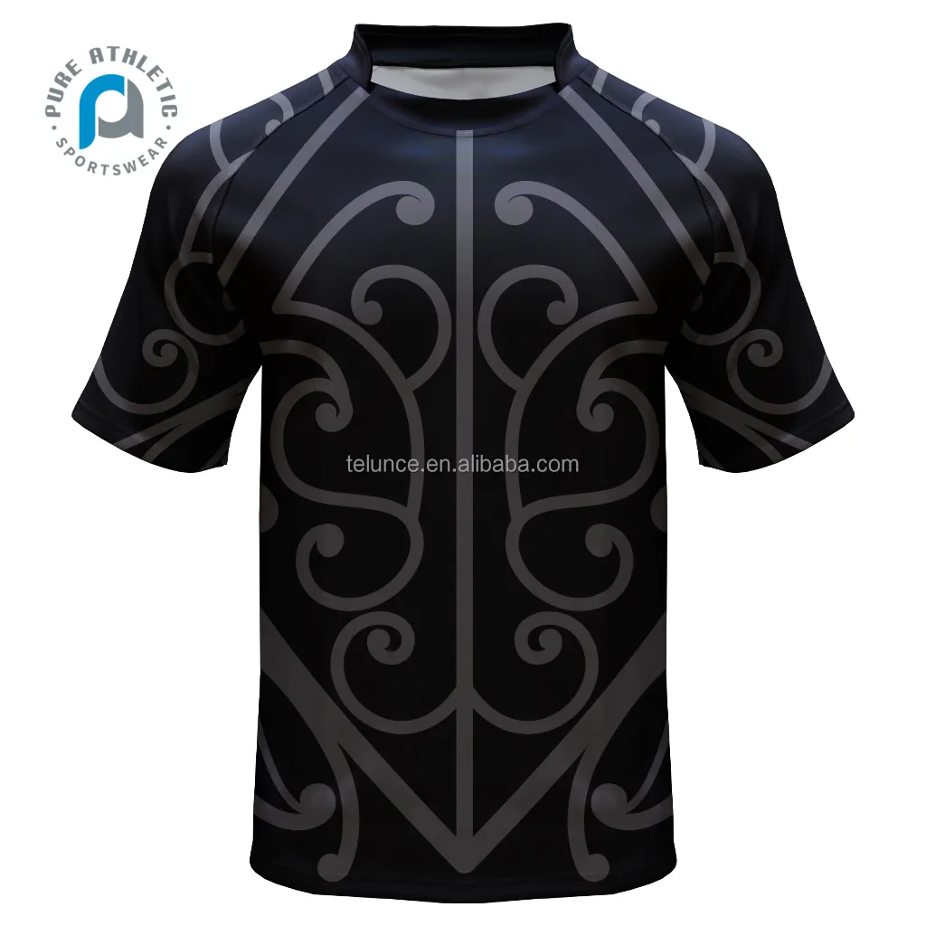Pure Rugby uniformes Maori roupas de treinamento esportes tops casuais de manga curta T-shirt polynesian rugby jersey simples tops masculinos