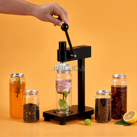 Machine de scellage manuelle pour canettes de boissons avec base large pour une stabilité accrue et anti-tremblement, pour ligne d'emballage