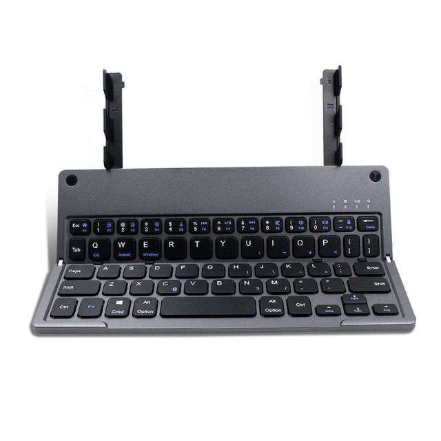 Foldable 2-Fold Mini for LED Backlit Rechargeable Wireless Keyboard for Laptop Computer Pad Android Smartphones Pocket Use