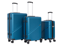 Ensemble de bagages de luxe en ABS bleu menthe de 3 pièces Nouveau design de mode Valise de cabine à 4 roues légère à roulettes pour aéroport