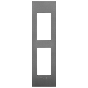 Placca Classica Vimar 2MP Grigio, Piastra da Parete 8,2 cm di Lunghezza, 4 cm di Larghezza - Product Image 1