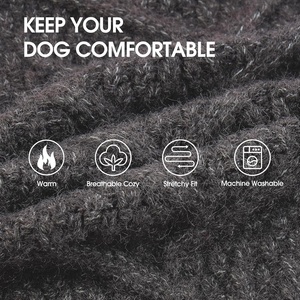 Sweater Anjing Musim Dingin Tebal Hangat Bernapas Elastis Pakaian Rajut Kasual untuk Anjing Sedang Besar - Product Image 4