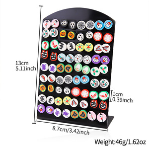 Cartoon Polymer <b>Clay</b> Earring <b>Set</b> XY0070 1 Women Fashion Studs Winter 2024 Yiwu Origin - Product Image 4