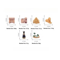 Vente en gros de l'Égypte ancienne ville du désert château pyramide statue en pierre Oasis chien modèle résine ornement artisanat