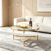 Ensemble de tables basses cylindriques de luxe, modernes et emboîtables, pour salon, villa, intérieur, ou comme table d'appoint.