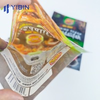 Sacs en plastique personnalisés avec logo, sacs thermoscellables avec fenêtre, sacs en nylon laminé PA/PE pour le stockage de pizzas surgelées, emballage pour aliments surgelés