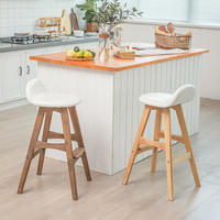 Chaise de Bar à thé et à jus de luxe nordique Design européen moderne couverture de comptoir haute en cuir pour la maison cuisine île à manger