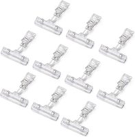 Clip porte-étiquette rotatif en plastique transparent coloré haute performance pour présentoir de supermarché