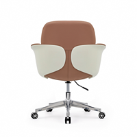 Fauteuil de réunion moderne en cuir à bascule, structure chromée, couleur et matériaux personnalisables, pour bureau, chambre, extérieur, salon (direct usine)