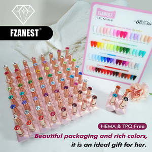 Ensemble de vernis à ongles en <span class=keywords><strong>gel</strong></span> FZANEST Hema Tpo Free <span class=keywords><strong>avec</strong></span> base, couche de finition, pigments, vernis à ongles pressés, couleurs, designs de <span class=keywords><strong>gel</strong></span> pour ongles en amande - Product Image 5