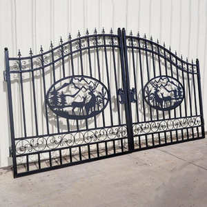 Apartamento de Diseño Europeo Puertas exteriores de <span class=keywords><strong>hierro</strong></span> forjado Casa de entrada Puertas de <span class=keywords><strong>hierro</strong></span> modernas Puertas de seguridad de <span class=keywords><strong>hierro</strong></span> forjado - Product Image 2
