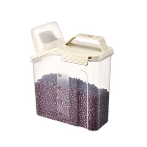 Rice Bucket Airtight <b>Container</b> Rectangle Cream Clip-on Lid For Rice <b>Flour</b> Grains Storage - Product Image 5