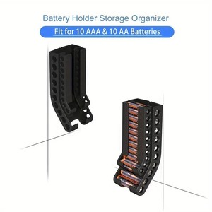 Wall Mounted Battery Storage Rack For Aa Aaa Batteries Size 5 And 7 Black Storage Holder Living Room Organization - Product Image 2