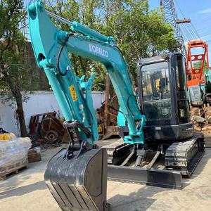 Excavatrice d'occasion Kobelco SK55-5, faible nombre d'heures, modèle 2018, moteur Mitsubishi, capacité de la benne de 5 tonnes 0,32 m³, système d'économie de carburant Kawasaki, prête à l'emploi - Product Image 2