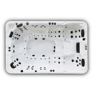 Hiện đại hình chữ nhật <span class=keywords><strong>Spa</strong></span> ngoài trời 8 ~ 10 người Acrylic bơi xoáy nước hồ bơi balboa hệ thống điều khiển drainer freestanding massage tắm - Product Image 1