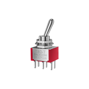 Interrupteur à bascule T80 T à 3 broches, bras oscillant métallique autobloquant pour applications à haute température - Product Image 2