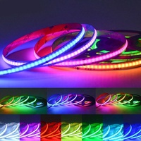 Bande lumineuse LED COB RGB IC DC12V 24V, ruban en cuivre intelligent, contrôle USB WiFi, éclairage ambiant changeant de couleur
