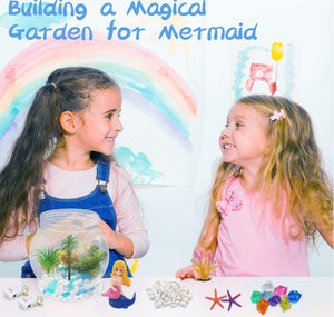 DIY Light-Up <span class=keywords><strong>Terrarium</strong></span> Kit für Kinder mit Meerjungfrau Spielzeug, Meerjungfrau Geschenke für Mädchen, Magical Mini Fairy Garden in einem Glas - Product Image 2