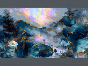 <span class=keywords><strong>Pintura</strong></span> de <span class=keywords><strong>paisaje</strong></span> de estilo chino MARCO DE Metal abstracto <span class=keywords><strong>pintura</strong></span> de Arte de pared para sala de estar Hotel Homestay edificio público - Product Image 3