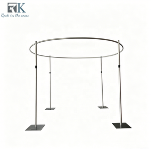 Telescopic Pipe and Drape Stand Aluminum Pipe and Drape Frame Adjustable Backdrop Stand for Outdoors Indoors - Product Image 1