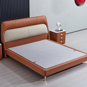 <span class=keywords><strong>Serie</strong></span> de Muebles para Dormitorio Diseñados para Pedidos al por Mayor Distribución Internacional Venta al por Mayor Cama Tapizada en Cuero - Product Image 2
