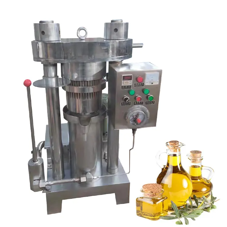 Presse à froid industrielle automatique Noix de coco Olive Sésame Sacha Inchi Presse à huile hydraulique à vis Machine pour petites entreprises