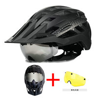 BATFOX Dual Sport MTB Casco de bicicleta para damas Speed Mountain Biking Cascos con sombra para montar en la calle