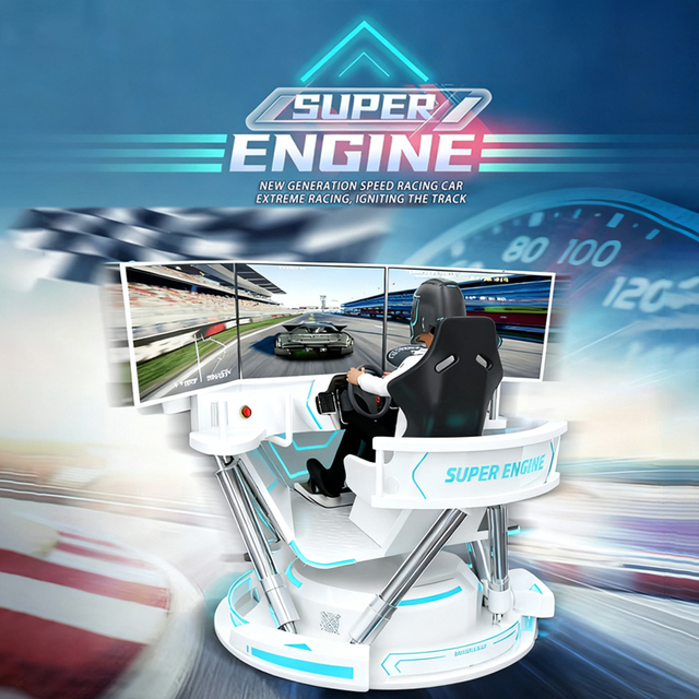 Commercial Indoor Metal VR Machine Simulator Speed Racing 4D Motion Force Feedback CE Certification Arcade Schools Shopping Mall