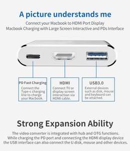 Thunderbolt 3 Adaptateur <span class=keywords><strong>USB</strong></span> Type C Hub <span class=keywords><strong>HDMI</strong></span>-compatible 4K soutien Samsung Dex mode <span class=keywords><strong>USB</strong></span>-C Dock avec PD pour <span class=keywords><strong>MacBook</strong></span> Pro/<span class=keywords><strong>Air</strong></span> 2021 - Product Image 5