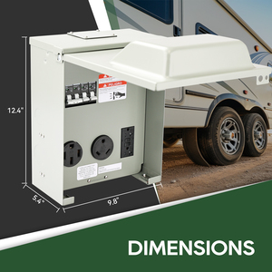 Panneau de prise de courant 20 30 50Amp RV avec disjoncteur <span class=keywords><strong>pour</strong></span> parcs rv chantiers de construction camping-cars caravanes ETL/CETL - Product Image 3