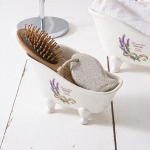 Campionario Vintage in miniatura vasca da bagno in ceramica <span class=keywords><strong>solido</strong></span> <span class=keywords><strong>portasapone</strong></span> in gres stile nordico in gres - Product Image 2