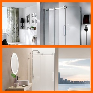 Quincaillerie <span class=keywords><strong>de</strong></span> <span class=keywords><strong>porte</strong></span> coulissante en verre sans cadre <span class=keywords><strong>pour</strong></span> salle <span class=keywords><strong>de</strong></span> <span class=keywords><strong>douche</strong></span> Système <span class=keywords><strong>de</strong></span> rouleaux ronds Accessoire Glissière Roues à rouleaux suspendus <span class=keywords><strong>pour</strong></span> <span class=keywords><strong>porte</strong></span> <span class=keywords><strong>de</strong></span> salle <span class=keywords><strong>de</strong></span> bain - Product Image 6