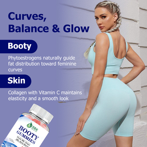 Gummies de qualité supérieure pour les fesses, saveur pêche, avec 1000 mg de collagène bovin, pour des fesses lisses et rondes, améliorant l'élasticité. - Product Image 6