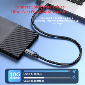 Câble adaptateur USB 3.0 Type-C avec charge rapide 3A, blindage en nylon tressé, longueur personnalisée - Product Image 3