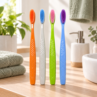 Spazzolino da Denti Manuale per Adulti con Testina Lunga, Setole Morbide Colorate, Manico Antiscivolo, Logo Personalizzato, Cura Orale