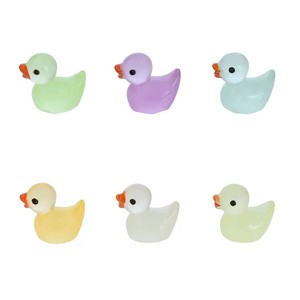 Figurines miniatures lumineuses de canards en résine multicolore les plus populaires pour le bricolage Fée Jardin Paysage Maison de poupée Slime Charms - Product Image 6