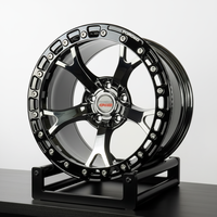Jantes Beadlock ForgeX Nismo V1 17/18 pouces, cinq branches personnalisées, 5x114.3, en alliage d'aluminium, nouvelle finition noire pour 370Z G35 Q50