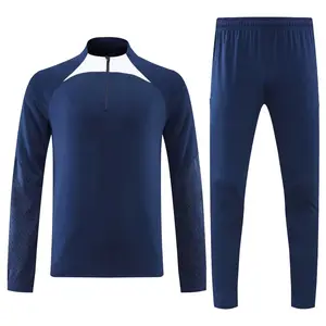 Autunno/inverno Paris National Team training tuta da uomo mezza cerniera warm-up jersey t-shirt per uomo manica lunga