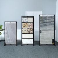 Présentoir pliable moderne à rotation personnalisée pour carreaux de céramique, présentoir pour salle d'exposition, marbre, granit, pierre de quartz, mosaïque, présentoir pour échantillons